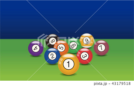 ビリヤードの玉のイラスト ナインボール Billiards Ballのイラスト素材