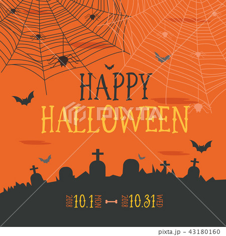 Halloween banner vector illustration 43180160
