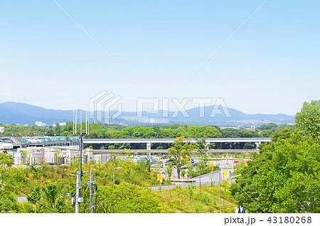 大阪 万博記念公園周辺の風景の写真素材