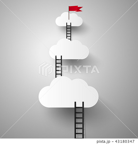 business concept, Ladder up to success business concept, Ladder up to success 43180347