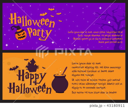 Halloween banner vector illustration 43180911