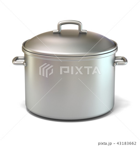 Steel cooking pot. 3D 43183662