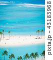 南の島の白い砂浜 43183968
