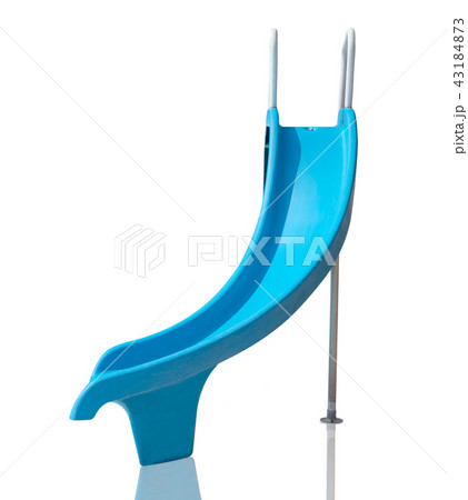 blue slide pool isolated on white background 43184873