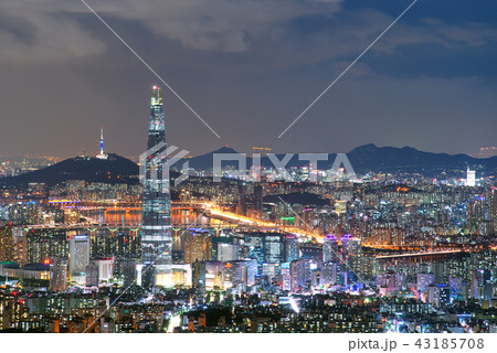 ソウル 都心 夜景 43185708