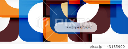 Colorful squares composition abstract banner. Illustration for business brochure or flyer 43185900