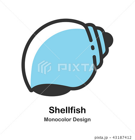Shellfish Monocolor Illustration 43187412