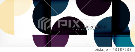 Semi circle abstract background, modern geometric pattern design. Business or technology 43187538