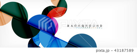 Modern geometrical abstract background - circles. Business or technology presentation design 43187589
