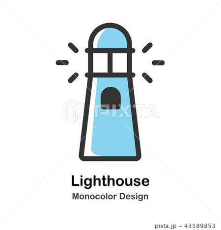 Lighthouse Monocolor Illustration Lighthouse Monocolor Illustration 43189853