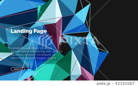 Vector 3d triangle abstract background, polygonal geometric design Vector 3d triangle abstract background, polygonal geometric design 43191087