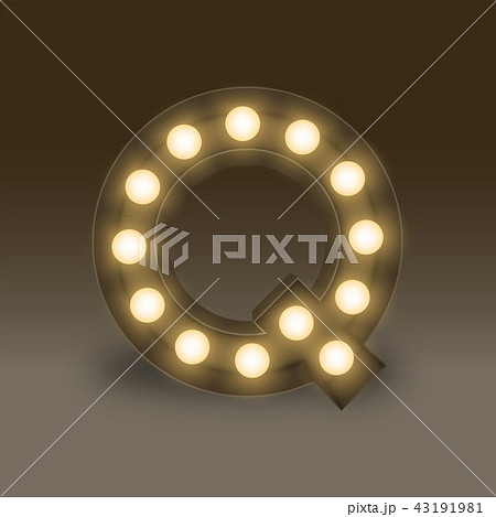 Alphabet Incandescent light bulb box set letter Q 43191981