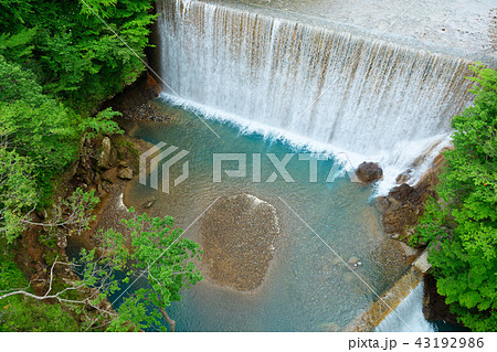 森の大橋より松川渓谷を望む 岩手県八幡平市 森の大橋より松川渓谷を望む 岩手県八幡平市 43192986