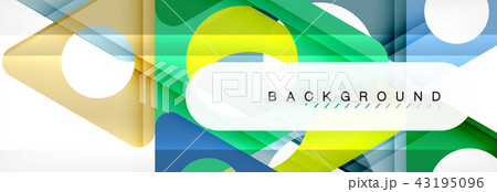 Geometric background, circles and triangles shapes banner. Illustration for business brochure or Geometric background, circles and triangles shapes banner. Illustration for business brochure or 43195096