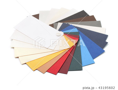 Fan of cardstock paper samples 43195602