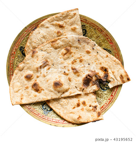 Tandoori Roti whole wheat flat bread isolated Tandoori Roti whole wheat flat bread isolated 43195652