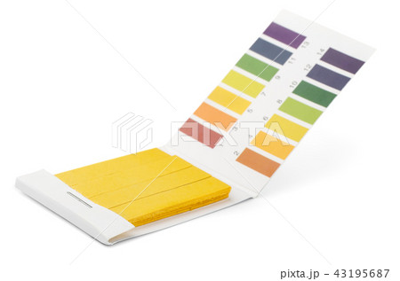 Litmus PH test strips and color samples 43195687