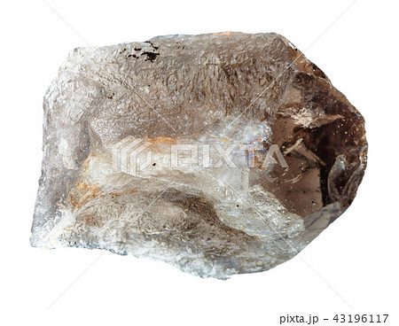 rough smoky quartz isolated on white 43196117