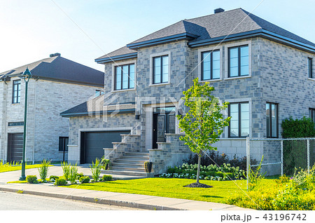 Luxury house in Montreal, Canada against blue sky 43196742