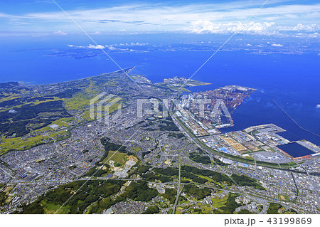 千葉県内房から東京湾を望む／空撮、2018.8撮影 43199869