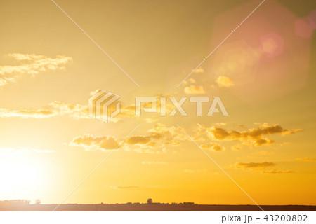 Sunset sky in summer (with flares ver) 43200802