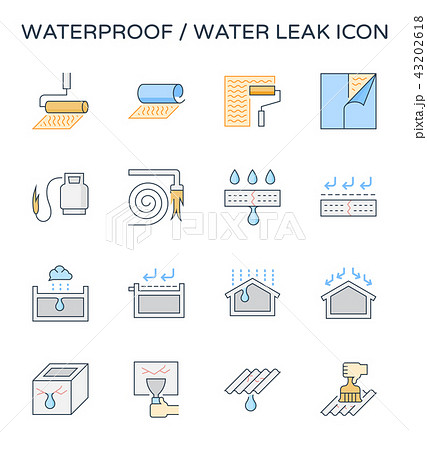 waterproof water leak icon waterproof water leak icon 43202618