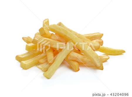 Potatoes fries  isolated on white 43204096