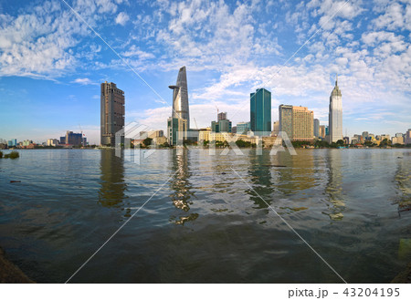 Beautiful landscape sunny day of Ho Chi Minh city  43204195