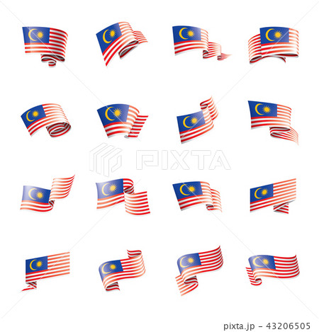 Malaysia flag, vector illustration on a white background. Malaysia flag, vector illustration on a white background. 43206505