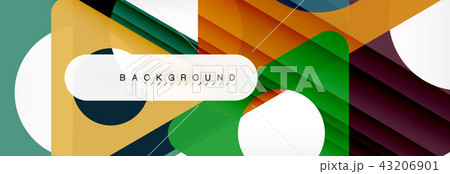Geometric background, circles and triangles shapes banner. Illustration for business brochure or Geometric background, circles and triangles shapes banner. Illustration for business brochure or 43206901