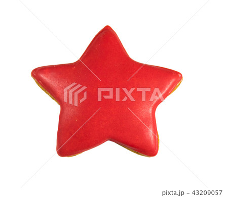 Star shaped gingerbread cookie isolated on white Star shaped gingerbread cookie isolated on white 43209057