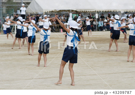 小学校 運動会の写真素材