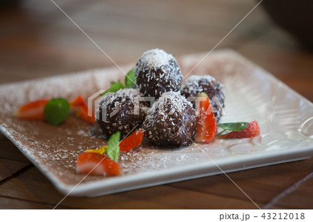 Homemade Raw Truffles or Energy Balls with Coconut Homemade Raw Truffles or Energy Balls with Coconut 43212018