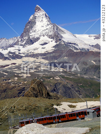 Zermatt Switzerland, green car-free city train Zermatt Switzerland, green car-free city train 43212123