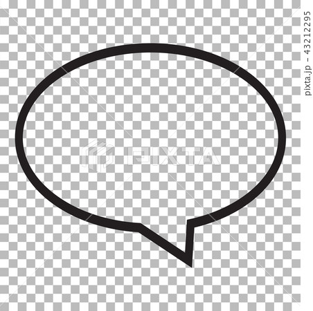 speech bubble icon isolated on transparent 43212295