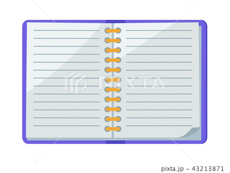 Open Spiral Copybook Vector Illustration Icon 43213871