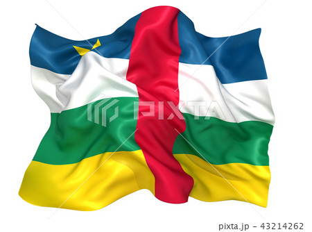 中央アフリカ共和国 国旗のイラスト素材