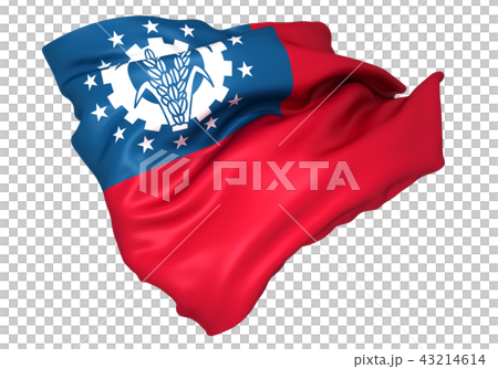 ミャンマー国旗のイラスト素材