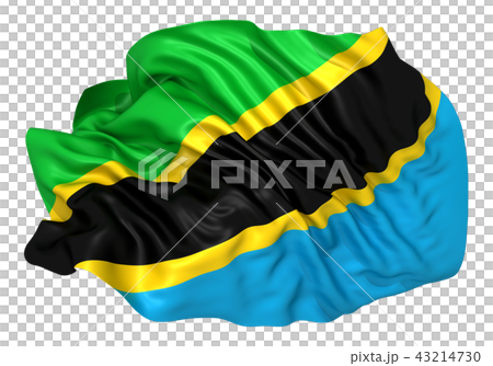 タンザニア国旗のイラスト素材