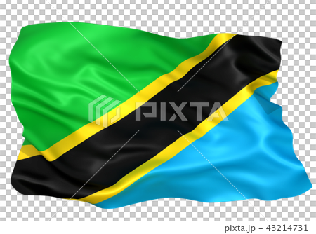 タンザニア国旗のイラスト素材