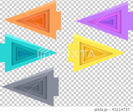 Five Colorful Arrows Vector Illustration on White 43214737