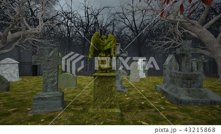 お墓のイラスト素材