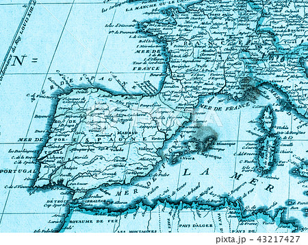 古地図 イベリア半島の写真素材
