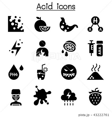 Acid icon setのイラスト素材 [43222761] - PIXTA