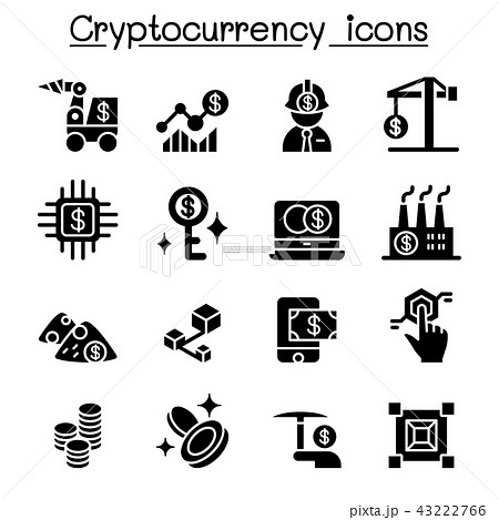 Cryptocurrency , Blockchain & ICO icon set Cryptocurrency , Blockchain & ICO icon set 43222766