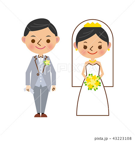 結婚式 洋装のイラスト素材