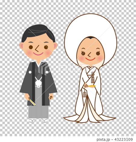 結婚式 和装のイラスト素材