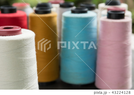 Colorful sewing threads, Colored thread coils. Colorful sewing threads, Colored thread coils. 43224128