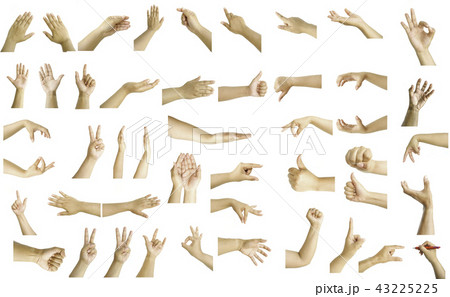 many hand gesture something isolated 43225225