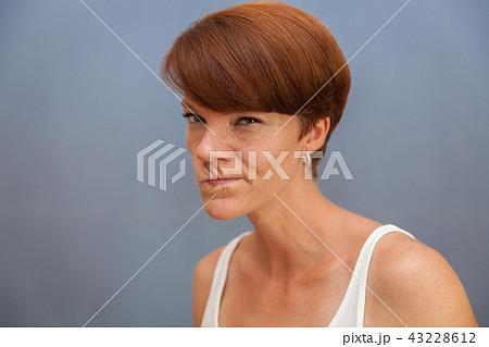 young beautiful woman anticipates emotions 43228612